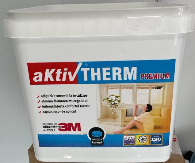 Pasta termoizolanta PREMIUM (cu Aerogel)  10 Litri - bariera termica, anticondens - aktivTHERM